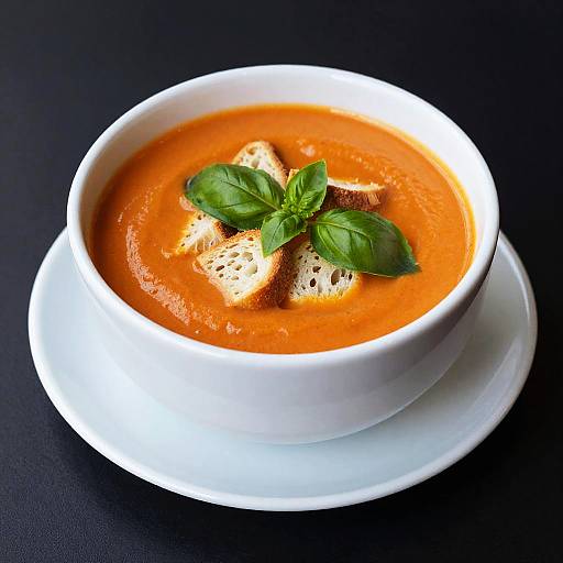 Vibrant Tomato Soup with Basil