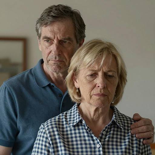 Emotional Embrace of an Older Couple