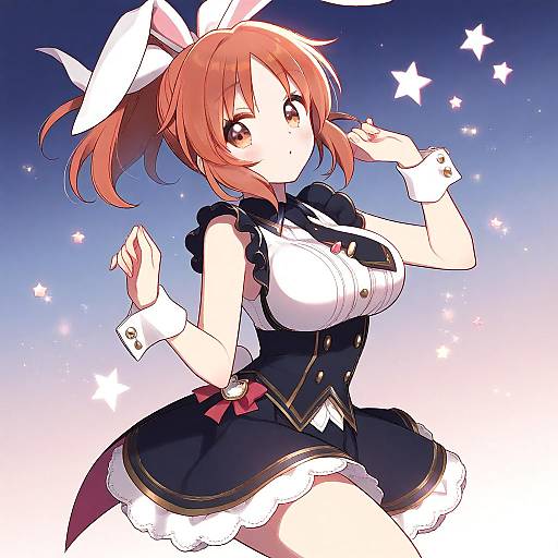 Illustration of Abe nana, idolmaster in the style of Masaru.jp