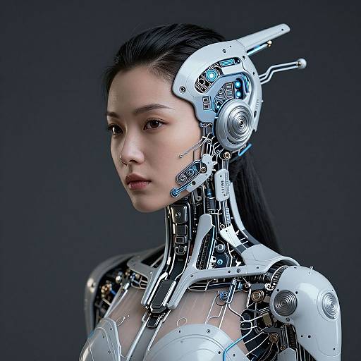 Futuristic Cybernetic Woman Art