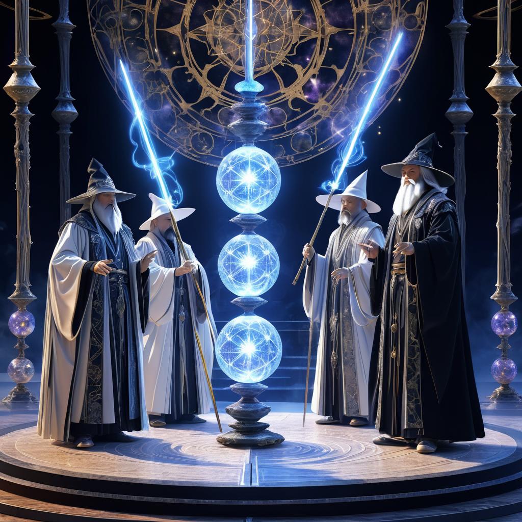 Spellbinding Duel of Wizards on Stage