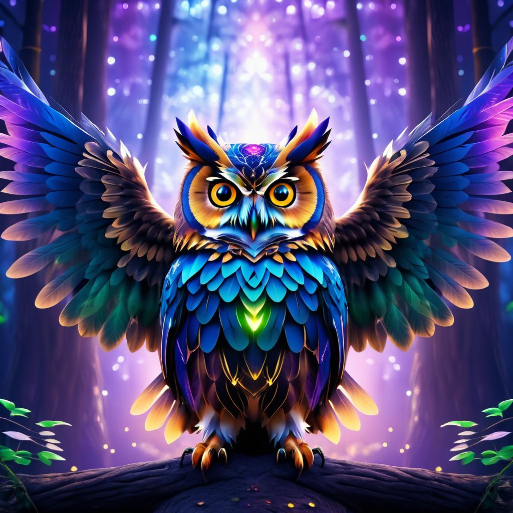 Majestic Owl in Enchanting Mystique