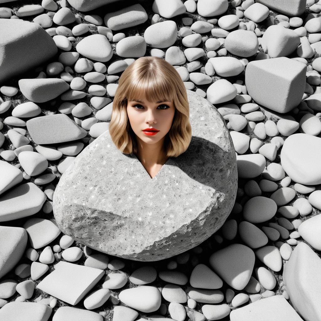 Taylor Swift Transformed into a Humorous Stone