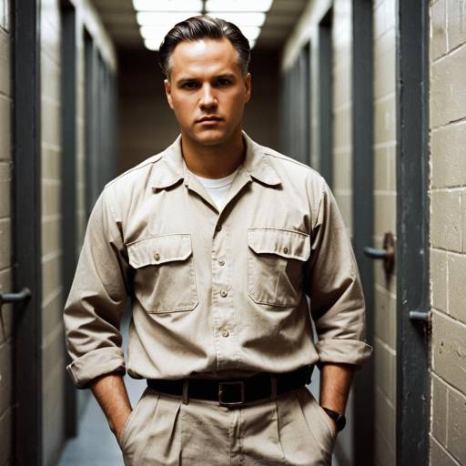 Andy Dufresne Cosplay in Prison Attire