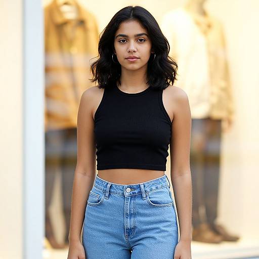 Casual Young Woman in Urban Setting