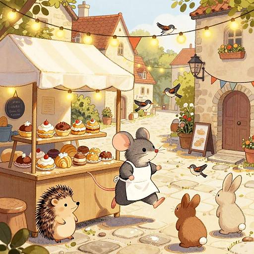 Charming Mouse Bakery at Golden Hour
