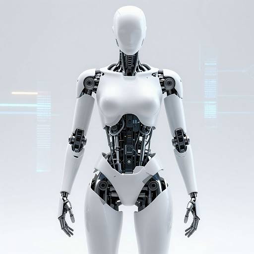 Sleek Android Revealing Mechanical Core