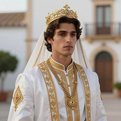 Elegant Bridal Costume Portrait of Man