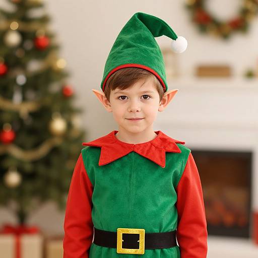 Kid in Buddy Elf Costume
