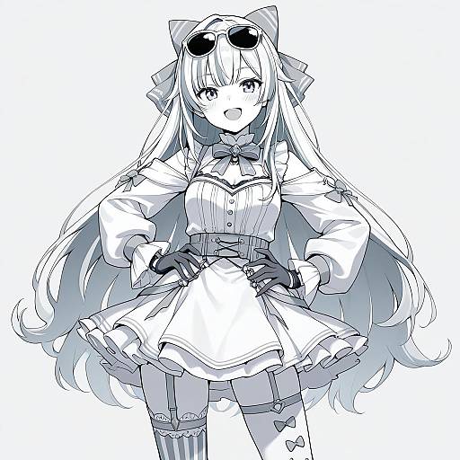 Charming Virtual YouTuber with Candy Delight