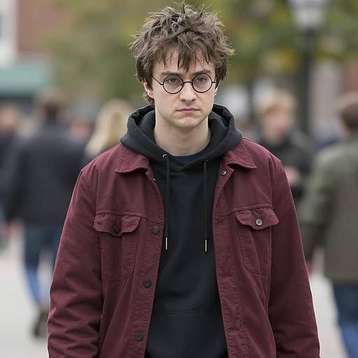 Young Man in Harry Potter Costume Outdoors