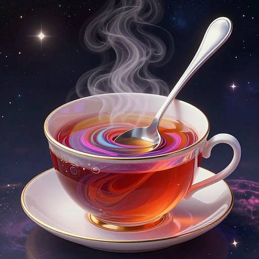 Cosmic Spoon Stirring Celestial Tea