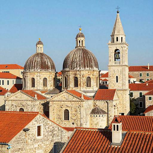 Historic European Cityscape with Domes