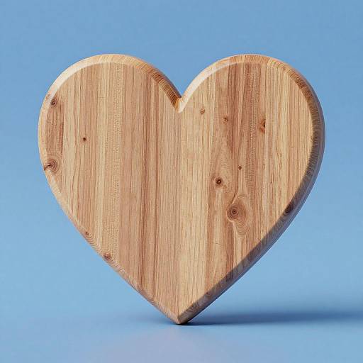 Realistic 3D Wooden Heart Art