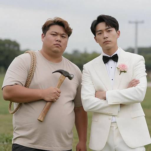 Contrasting Characters in a Scenic Setting