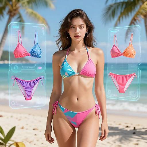 Futuristic AI-Driven Bikini Fashion
