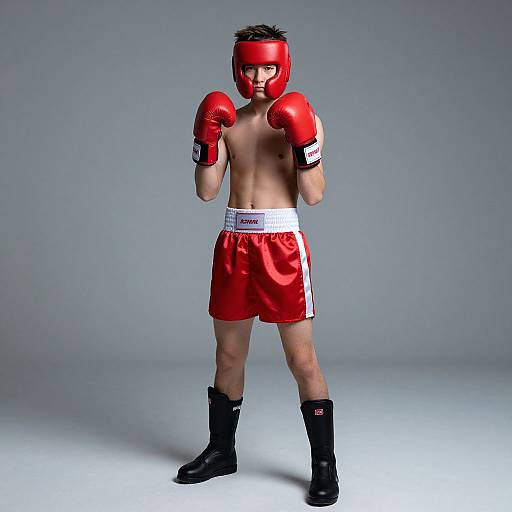 Man in Fancy Boxer Costume