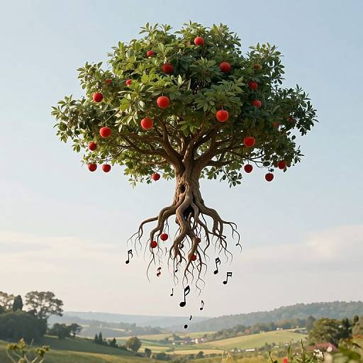 Whimsical Upside-Down Gravity Tree