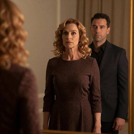 Dramatic Couple Portrait in Mirror Shadows