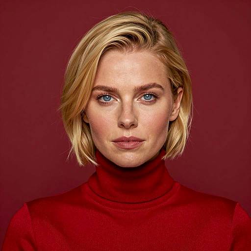 Portrait of a Woman in a Red Turtleneck
