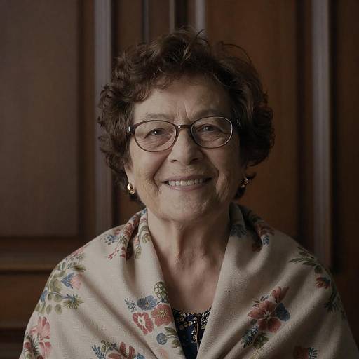 Warm Portrait of an Elderly Woman