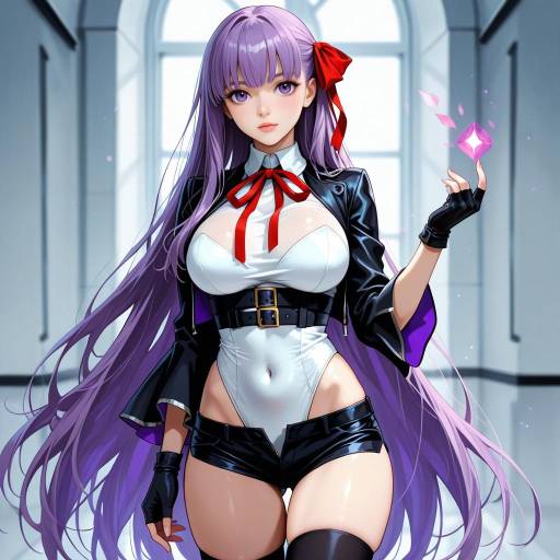Fate Extra Character with Purple Accents