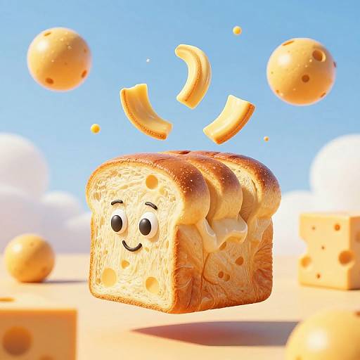 Surreal Floating Toasters and Cheese