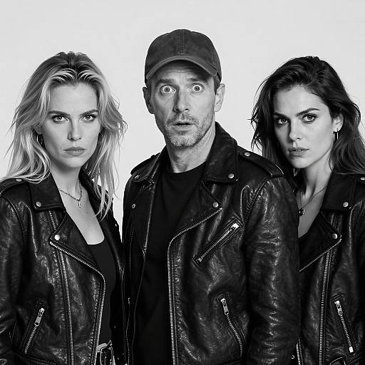 Intense Trio in Black and White