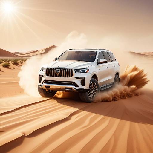 Luxury SUV in a Desert Landscape