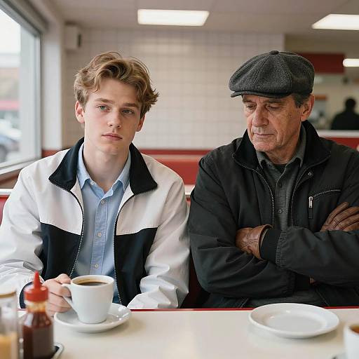 Two Men in a Diner Scene