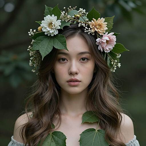 Ethereal Woman in Natural Harmony