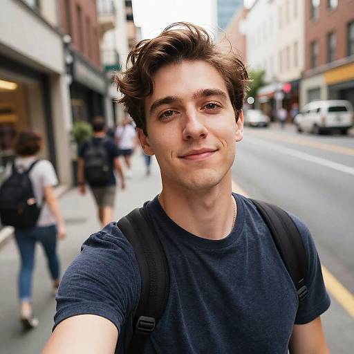 Urban Street Style Casual Selfie