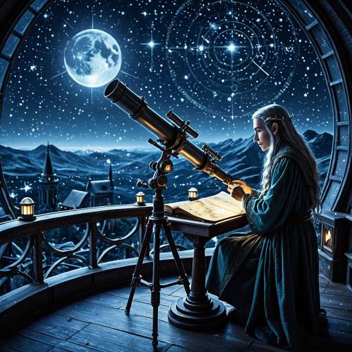 Elven Scholar in Celestial Observatory Elven Scholar in Celestial Observatory