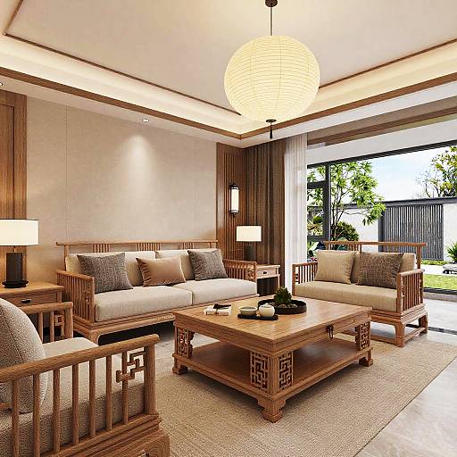 Minimalist Modern Chinese Living Room