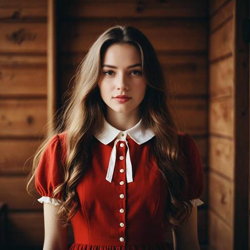 Warm Vintage Portrait of Young Woman