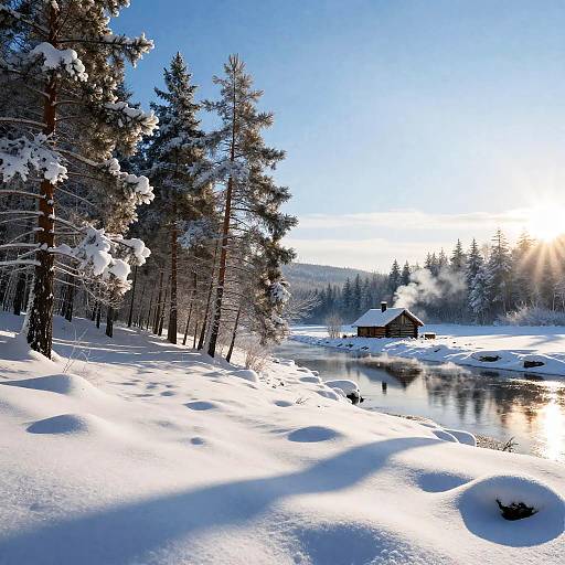 Serene Winter Morning Landscape
