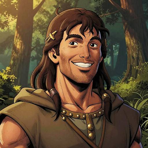 Ancient Druid Comic Portrait