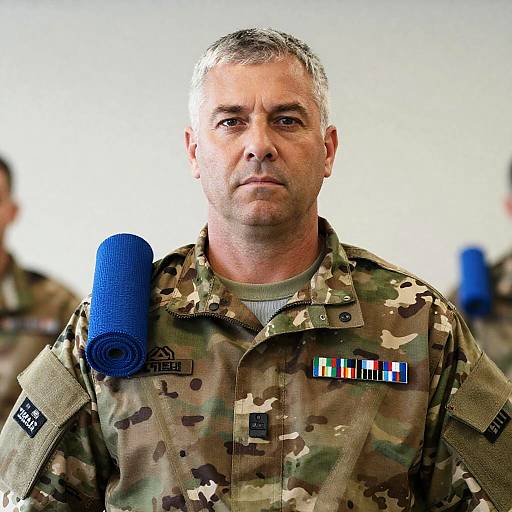 Portrait of a Military Man Indoors