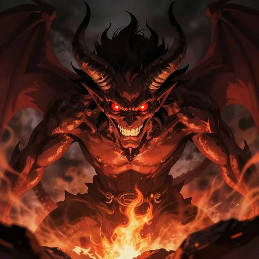 Fiery Red-Eyed Demon Battle