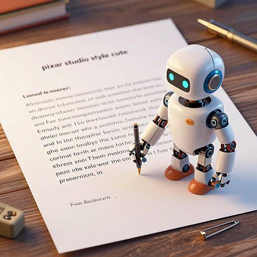 Architectural Robot Writing on Toned Paper