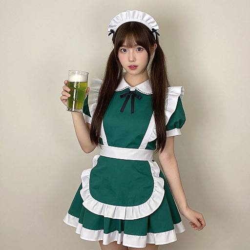 Realistic Green Beer Maid Costume