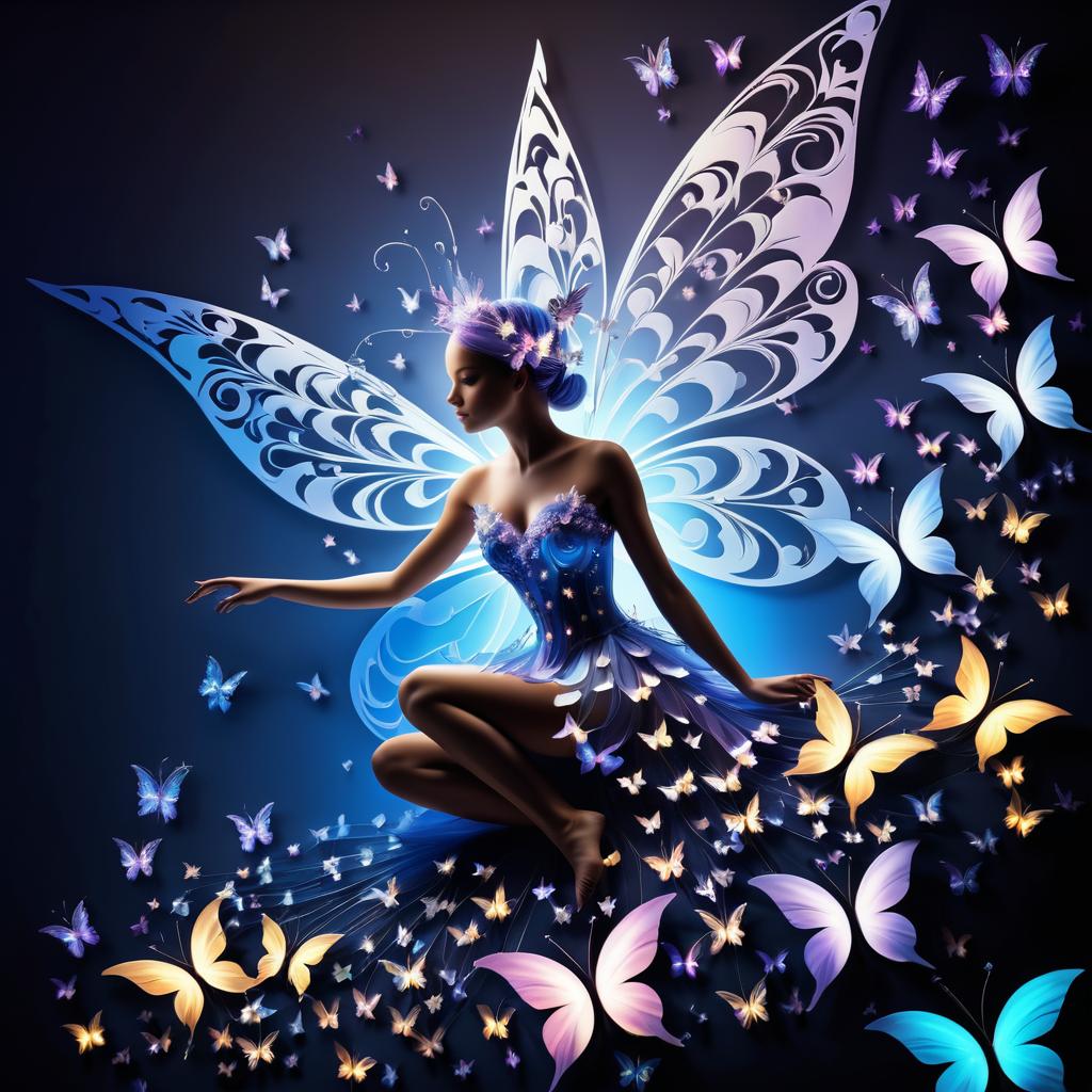 Whimsical Fairy Crafted from Butterflies