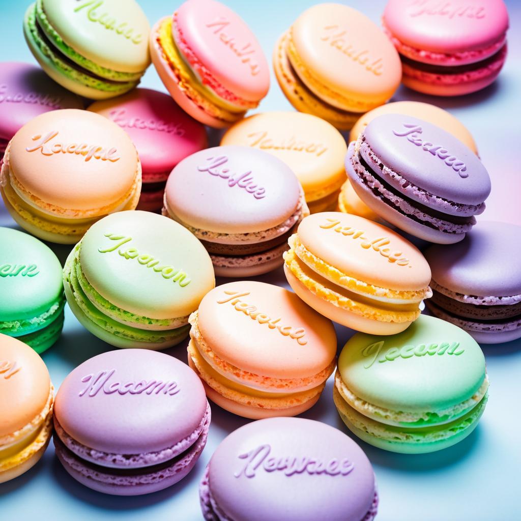 Gourmet Macarons with Artistic Icing