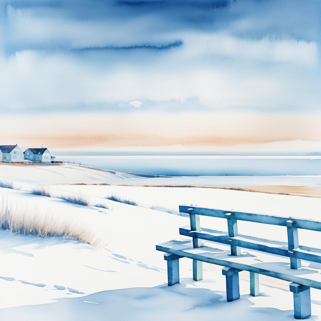 Winter Meets Seaside: Watercolor Aesthetic