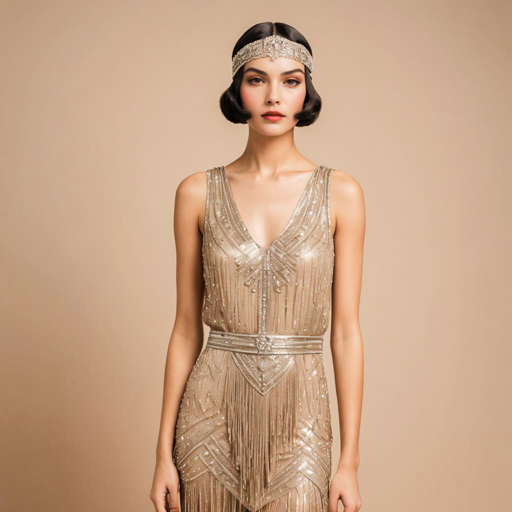 Glamorous 1920s Flapper Girl Photoshoot