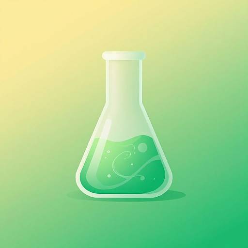 Minimalist Acidic Flask with Gradient