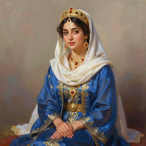 Regal Middle Eastern Woman Portrait