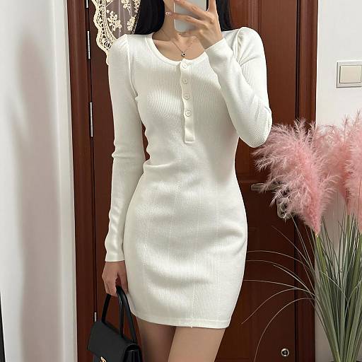 Mirror Selfie in Elegant Attire