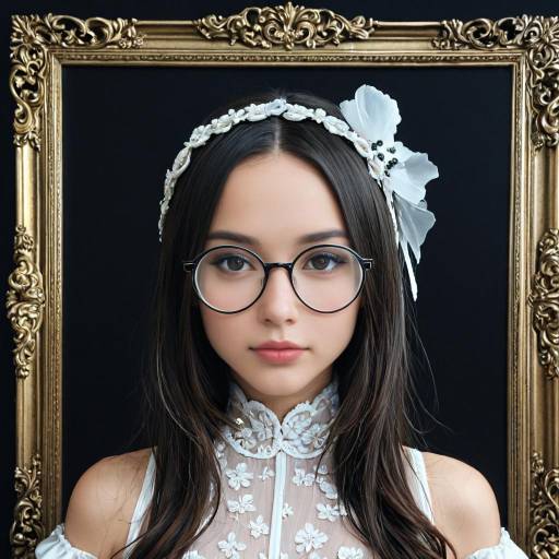 Playful Petite Woman with Glasses Playful Petite Woman with Glasses