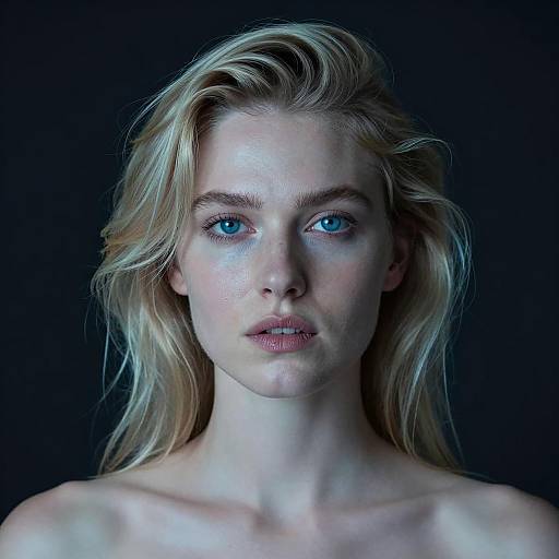 Illuminated Portrait of a Woman